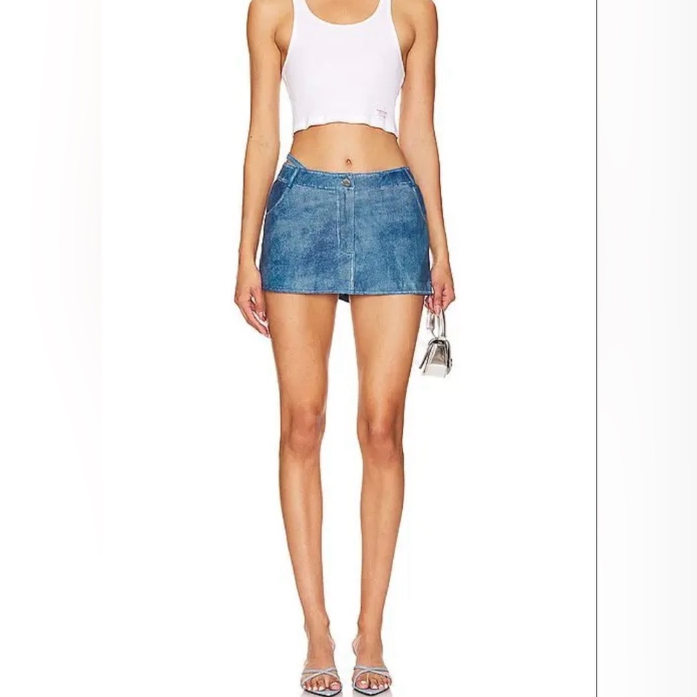 Lamarque Distressed Liana Leather Skort
